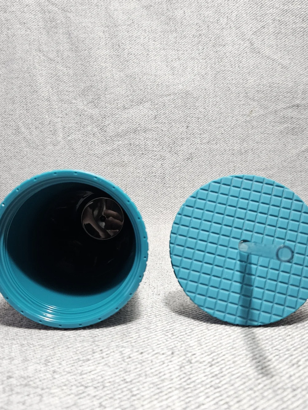 Turquoise Studded Tumbler with Straw
